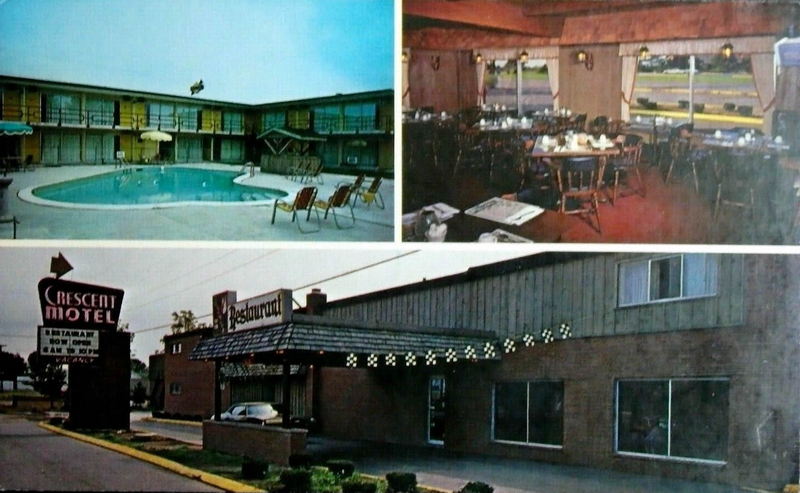 Colonial Inn (Crescent Motel) - Old Postcard (newer photo)